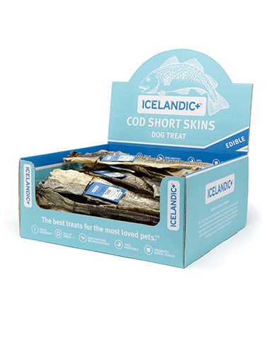 Icelandic+ Cod Short Skin Sticks Fish Dog Treat Bag (36-Count) - Icelandic+