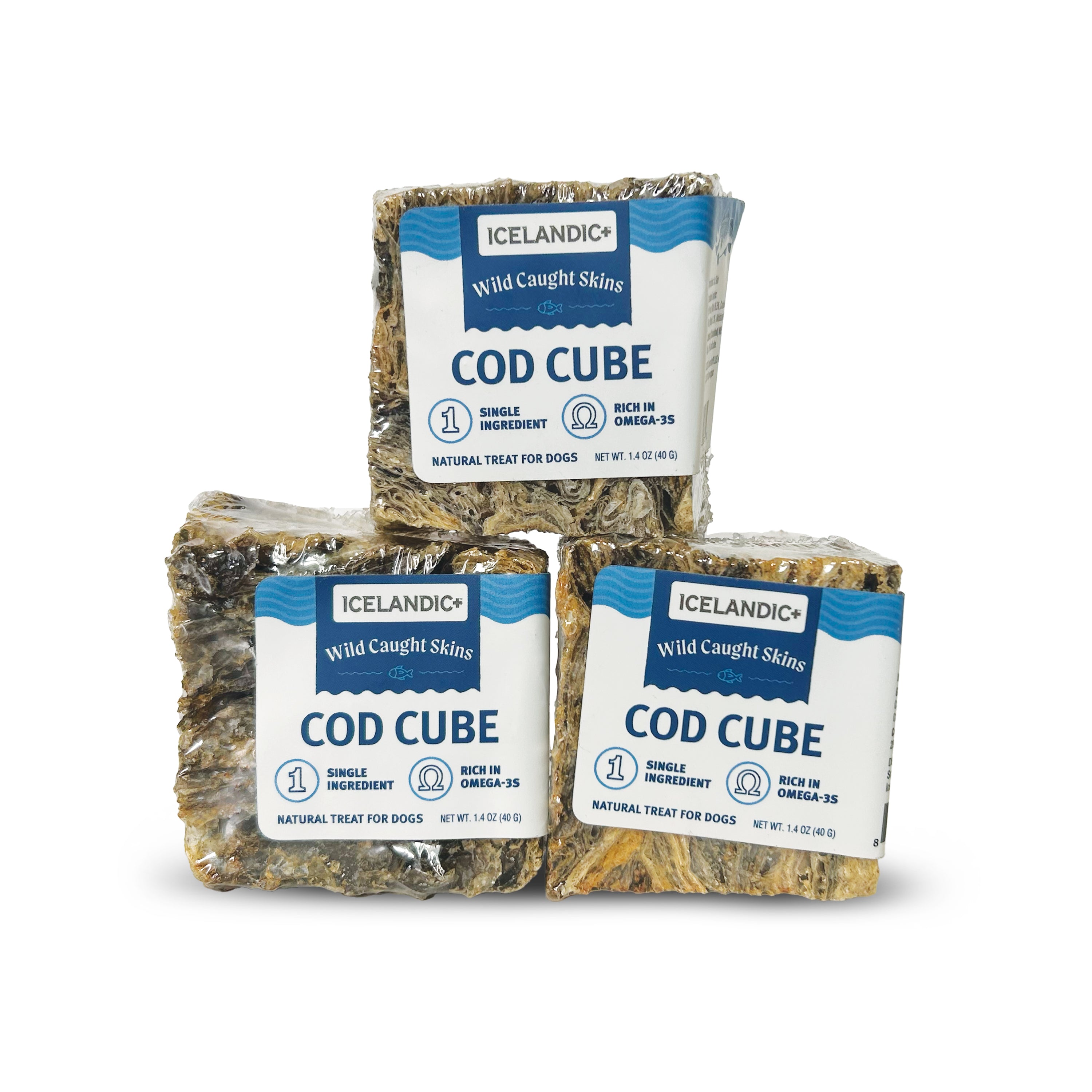 Jr Cod Skin Cubes Cod Skin Large Cube Dog Treat – Icelandic+