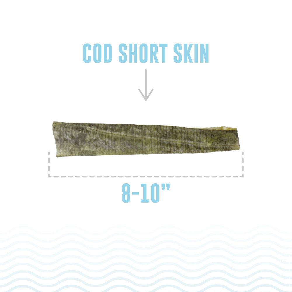 Short Cod Skin Sticks Treat Bag - Fish Dog Treats - Icelandic+