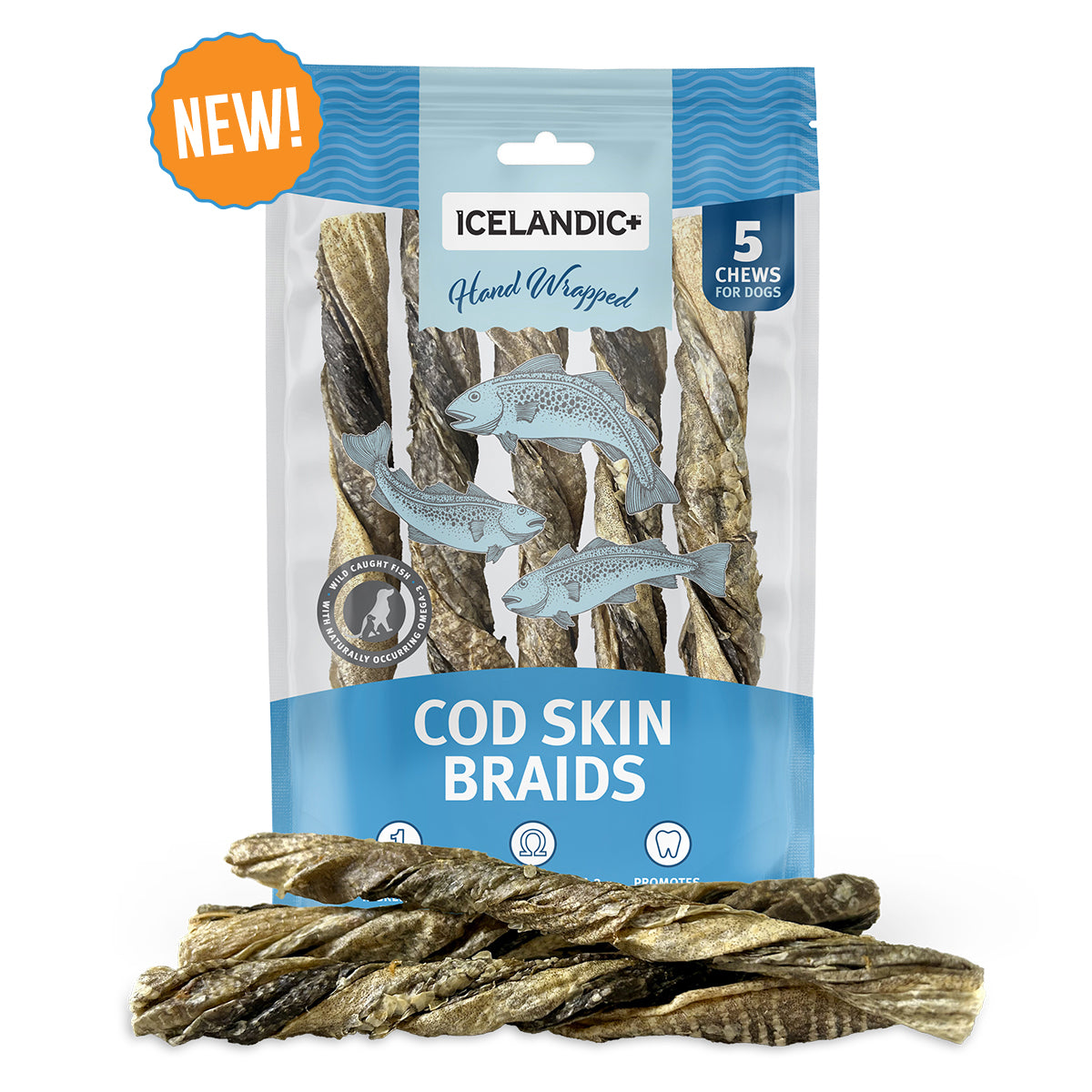 Cod Skin Braids for Dogs (5pk) – Icelandic+