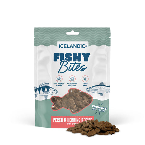dog treat fish lure Icelandic+ Fishy Bites Dog Treats (2 oz)