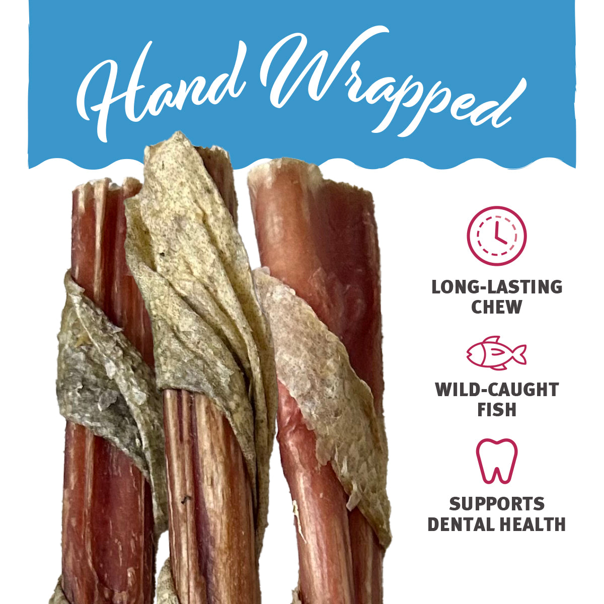 Fish Sticks - Cod Wrapped Bully Sticks for Dogs 6