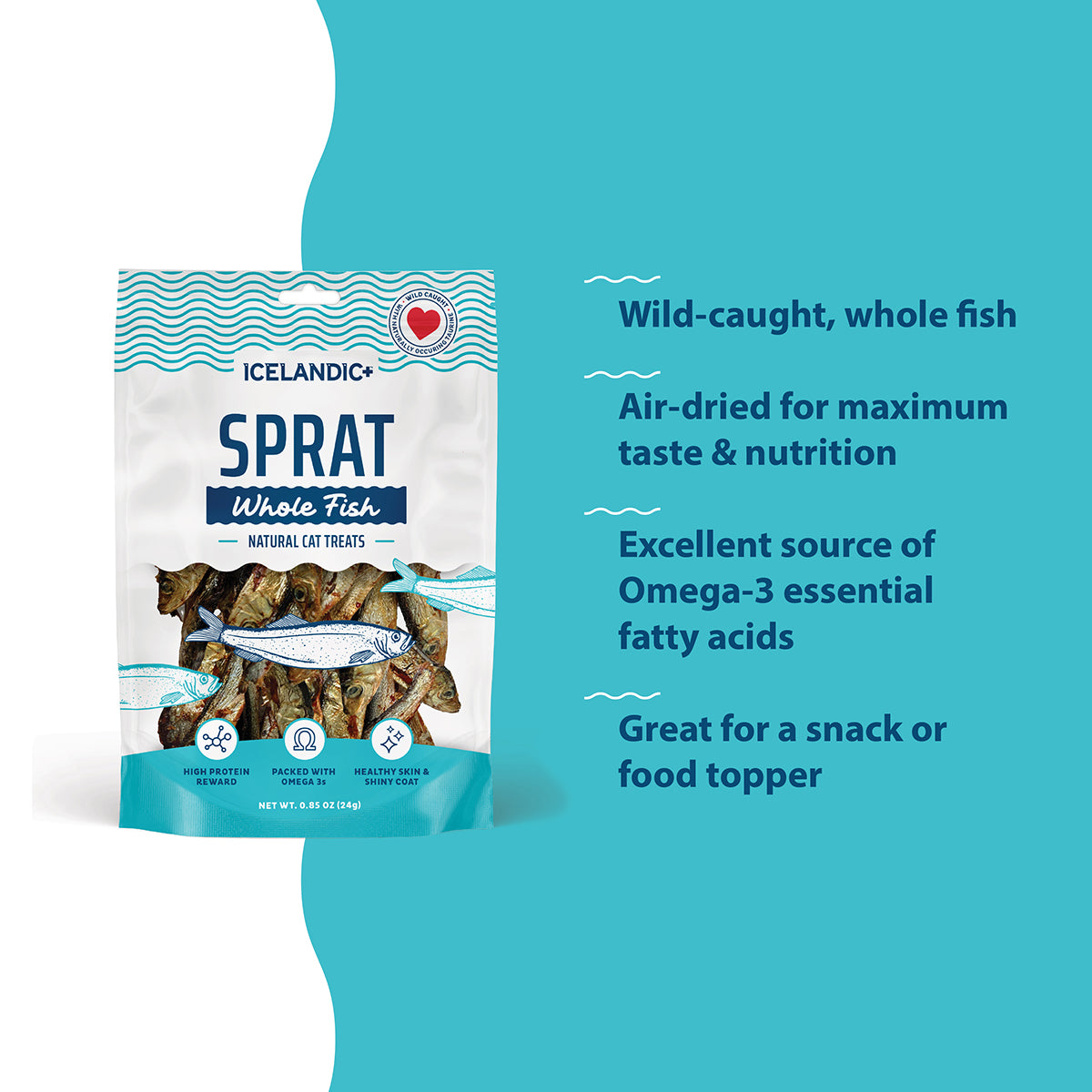 Sprat Whole Fish Cat Treats – Icelandic+