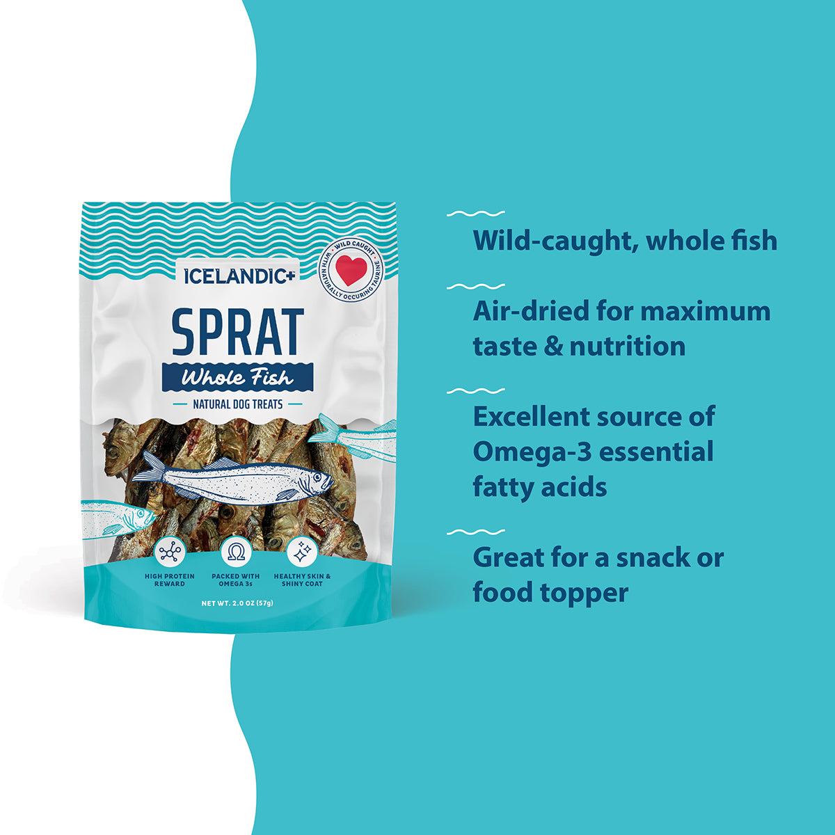 Sprat Whole Fish Dog Treats – Icelandic+