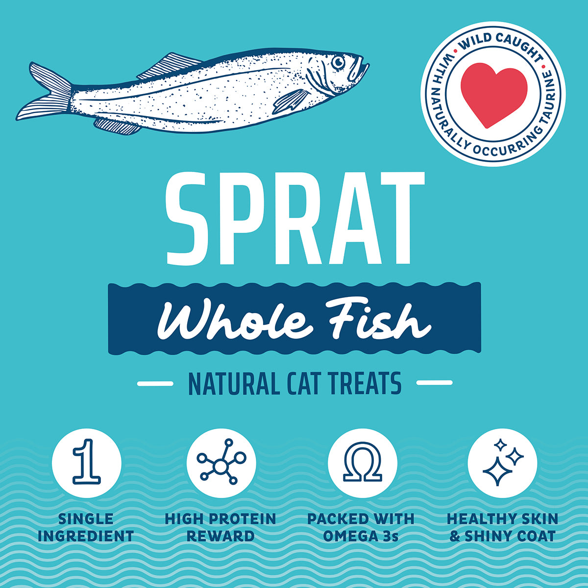Sprat Whole Fish Cat Treats – Icelandic+