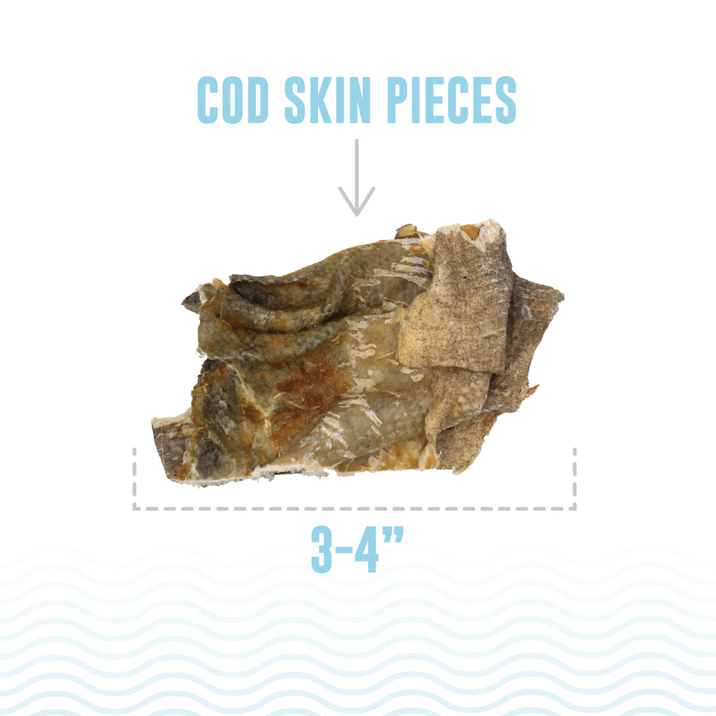 Cod Fish Skin Pattern Cod Skin Pieces Treat Bag - Fish Dog Treats - Icelandic+