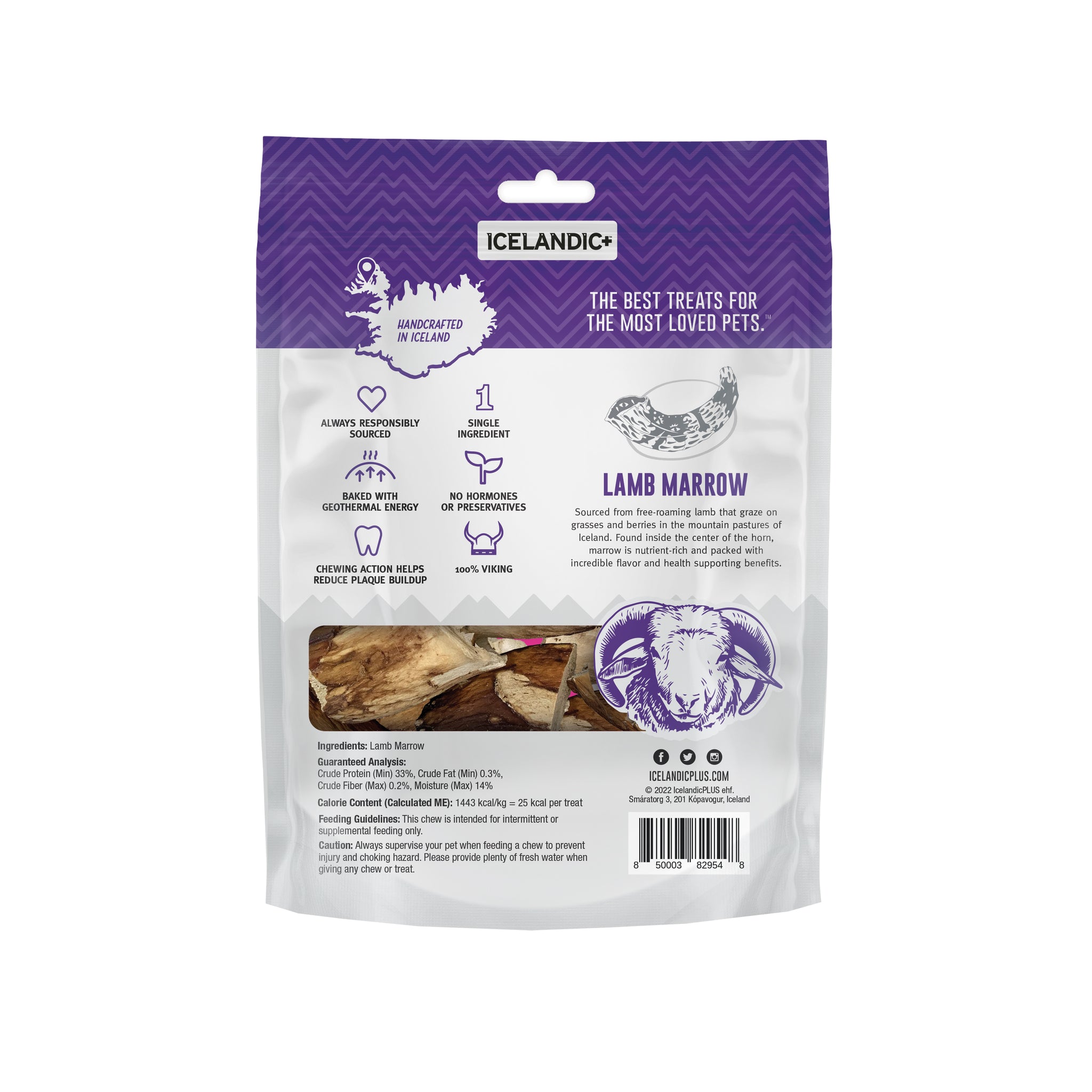 Lamb Bone Marrow Dog Treat Natural Nutrient Dense Icelandic