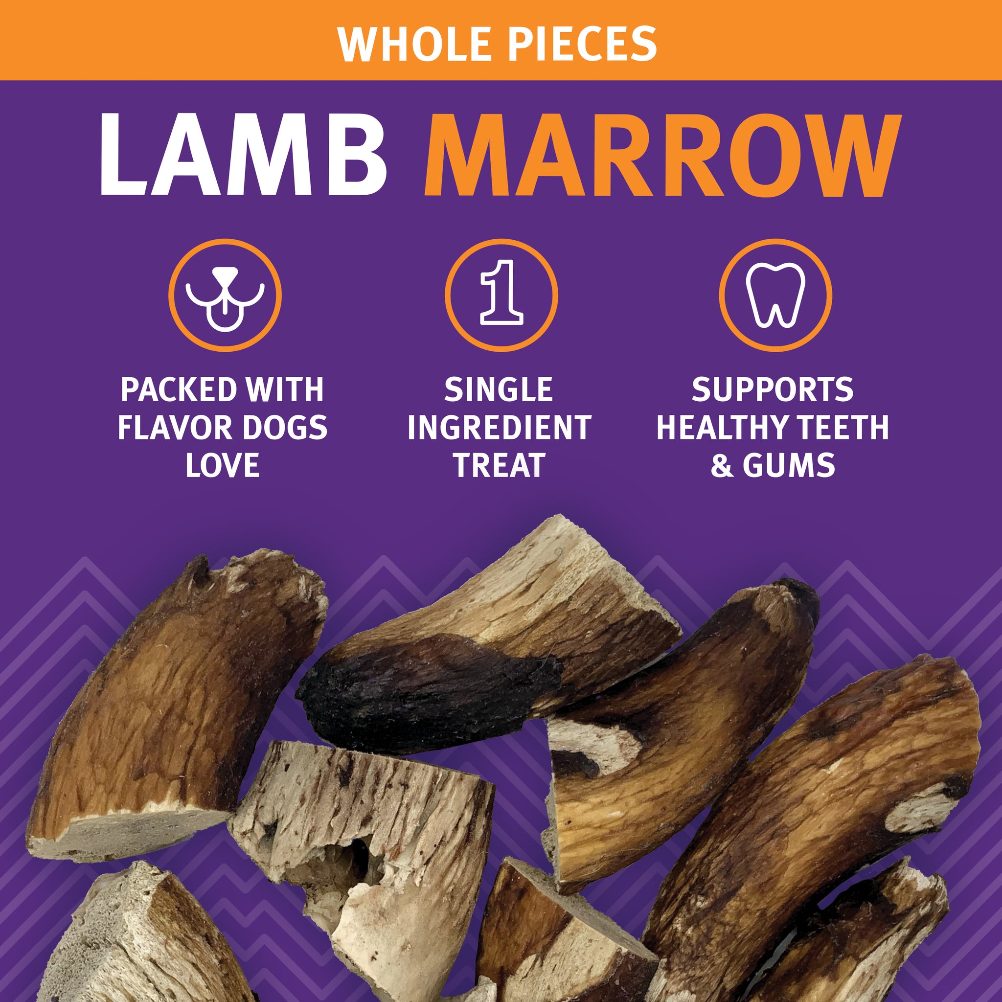 Icelandic+ Lamb Horn Marrow Whole Pieces Dog Treat Icelandic+ Lamb Horn Marrow Whole Pieces Dog Treat