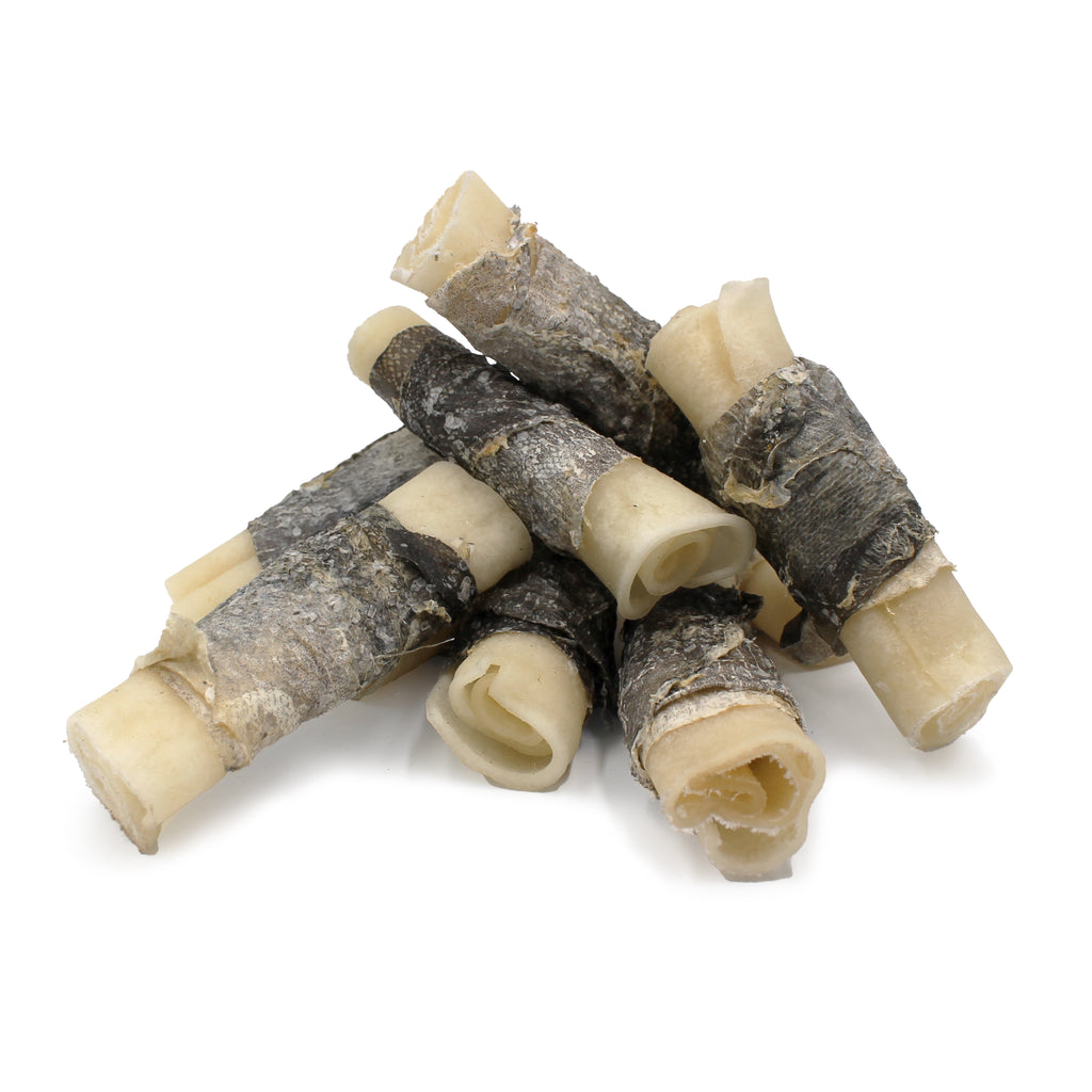 Icelandic+ Beef Collagen Rolled Stick 4". Small to Medium Dogs. Tough Chewers.