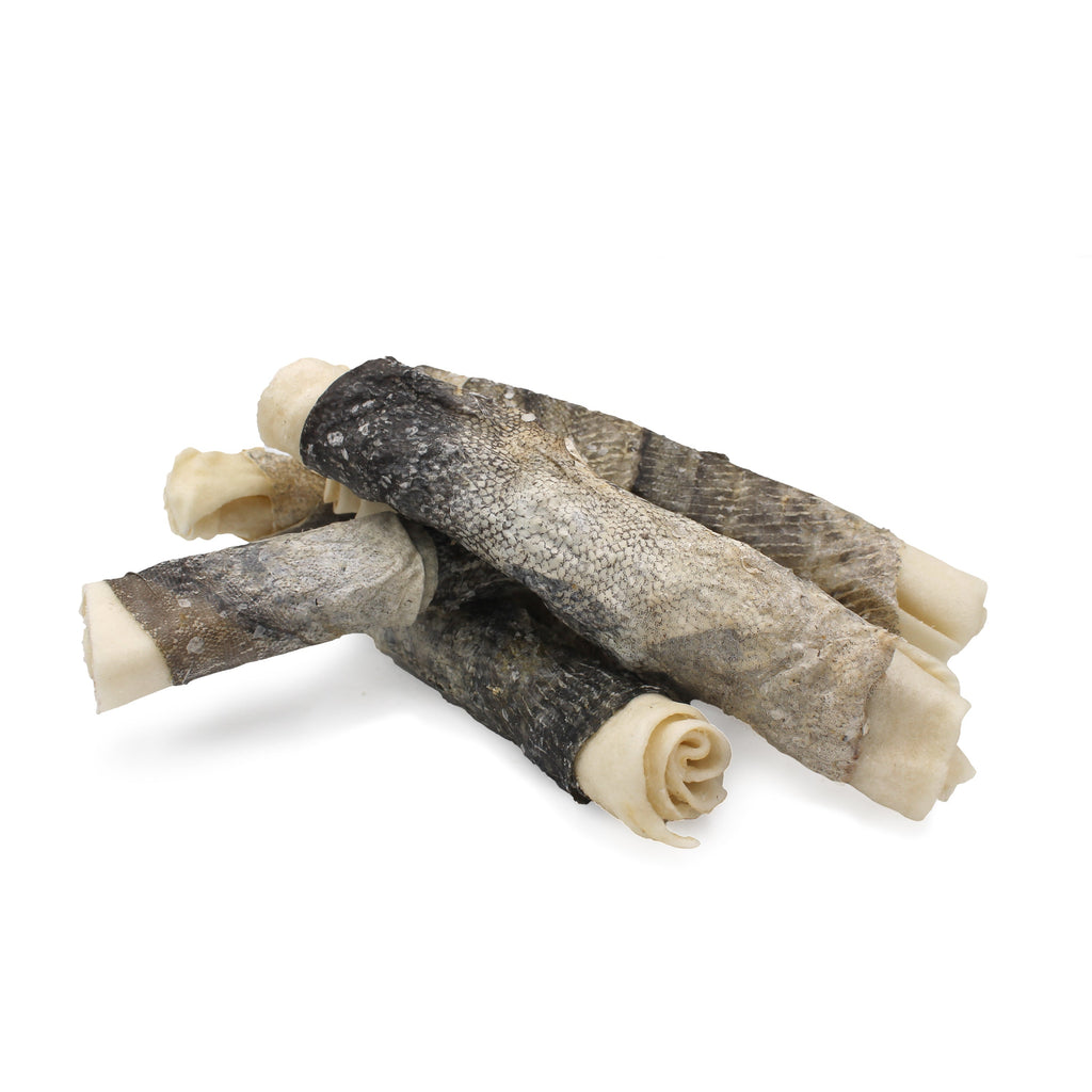 Icelandic+ Beef Collagen Rolled Stick 8". Medium to Large Dogs. Tough Chewers.