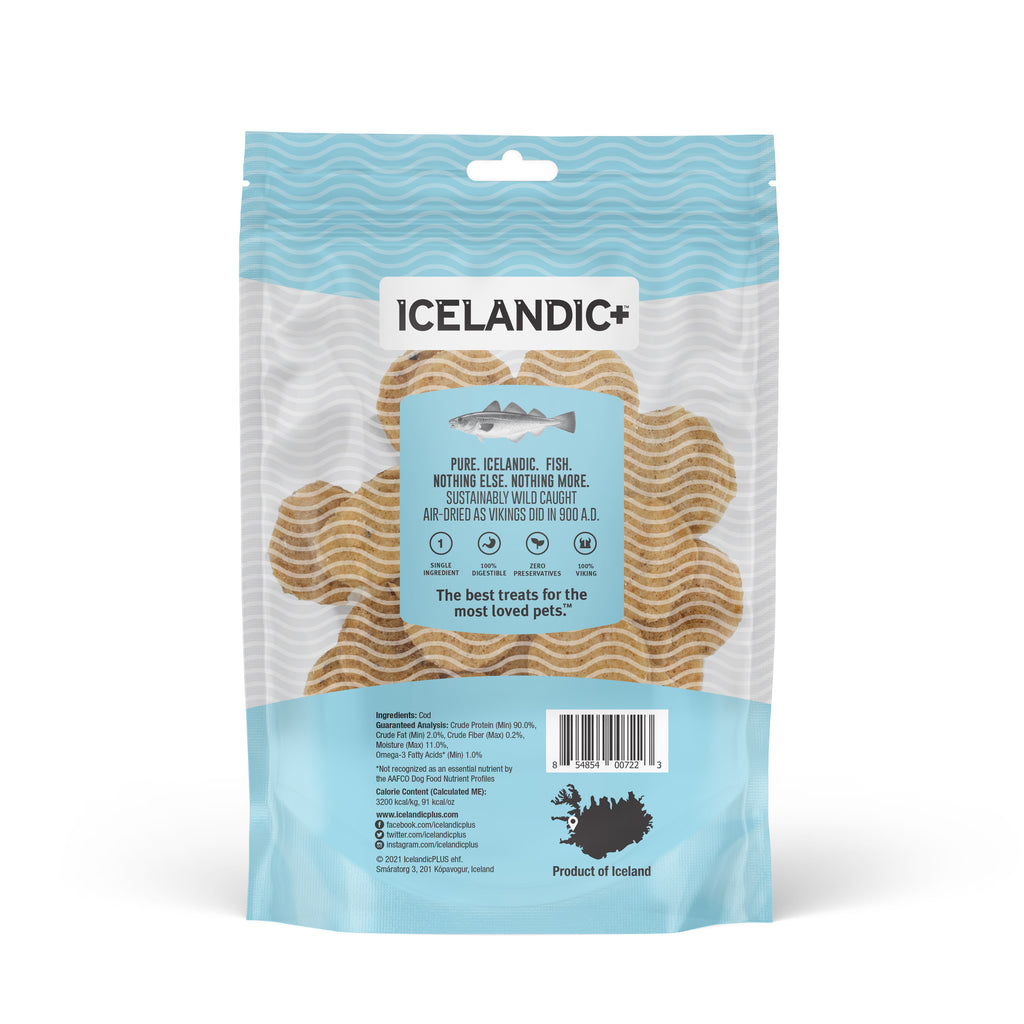 Icelandic+ Cod Fish Chips Dog Treat 2.5-oz Bag 