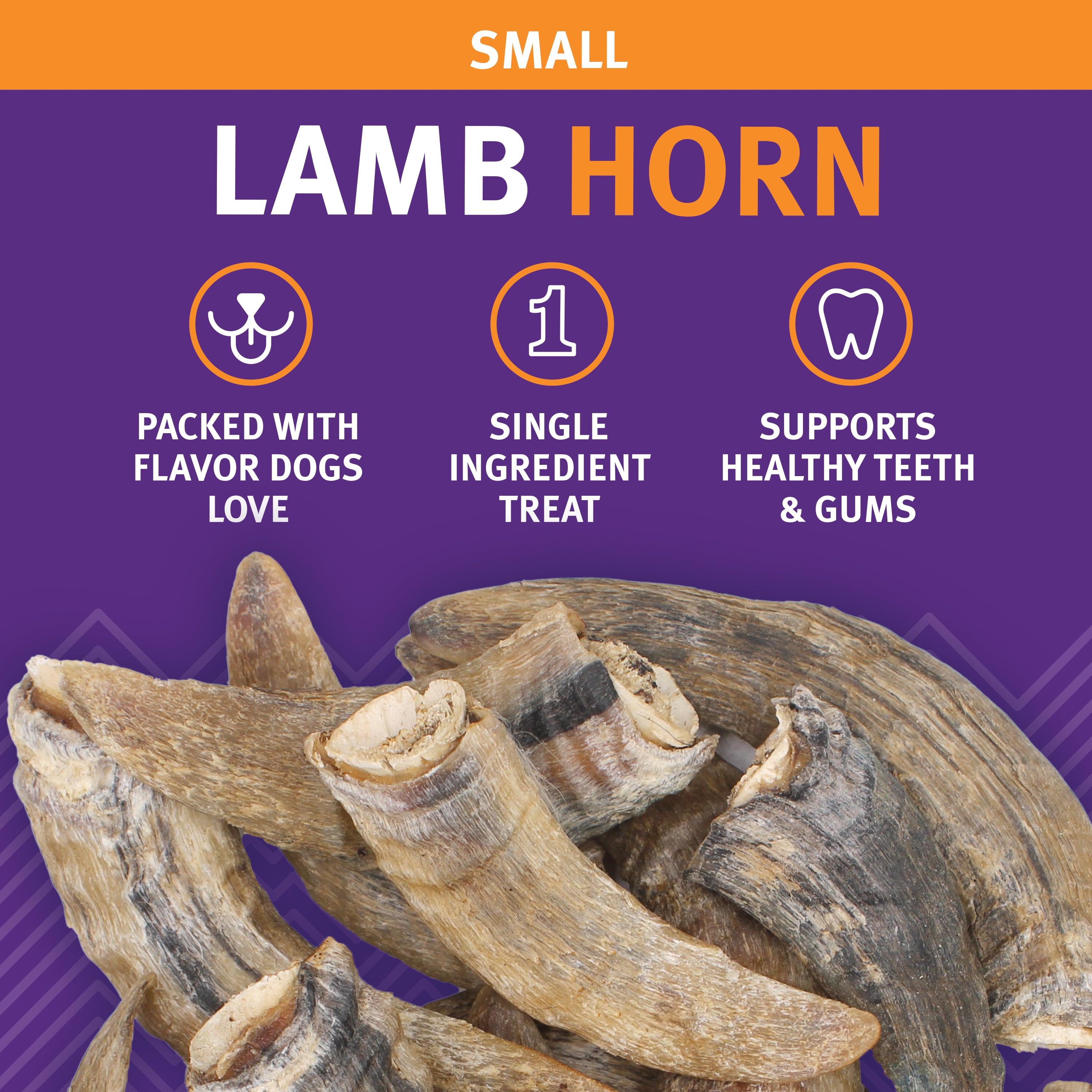 Small Lamb Horn For Dogs Promotes Healthy Gums Icelandic+