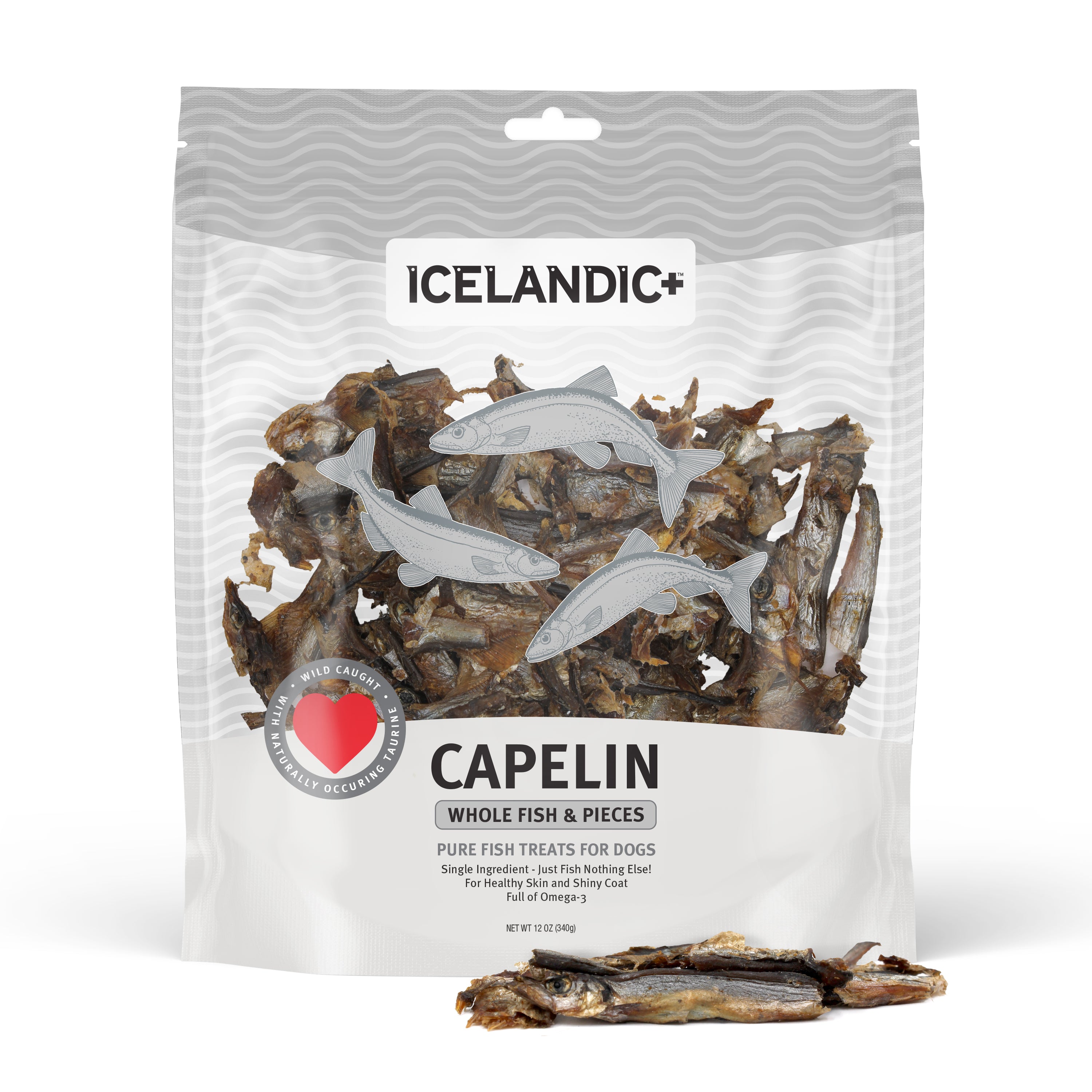 Capelin Whole Fish & Pieces - Natural Dog Treat - Icelandic+
