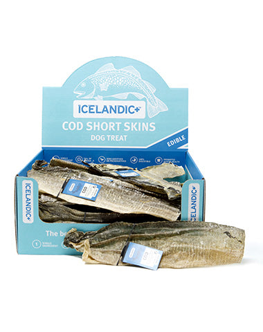 Icelandic+ Cod Short Skin Sticks Fish Dog Treat Bag (36-Count) - Icelandic+